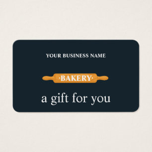 Modern Rolling Pin Bakery Gift Certificate