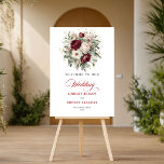 Modern Romance Burgundy Floral Gold Welcome Poster<br><div class="desc">✅ For matching items search 230Y in my collections ✅ Create a beautiful first impression with this elegant wedding welcome sign / poster, featuring watercolor burgundy flowers, eucalyptus greenery, and soft gold accents in a refined boho style. The rich marsala and deep red tones bring warmth and sophistication, perfectly complementing...</div>