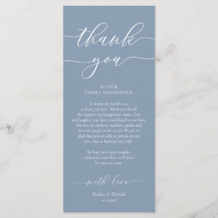 Modern Romance Dinner Place Setting Thank You Card