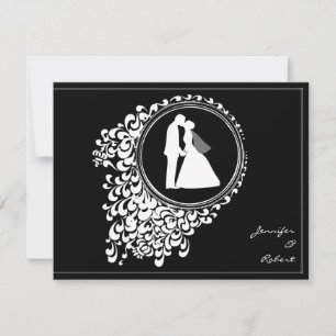 Modern Romantic Couple Silhouette Save the Date