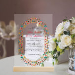 Modern Romantic Elegant Floral Wreath Wedding Acrylic Invitations<br><div class="desc">Beautiful Invitation to celebrate Special occasions and festivals comes with digital and E-invitation as per your request. We would love to replicate our designs to make multiple products like rsvp cards, labels envelopes, and more. Customization is available for ready to print on request at info@shamaurcreatif@gmail.com Look Forward to hearing from...</div>