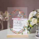 Modern Romantic Elegant Floral Wreath Wedding Acrylic Invitations<br><div class="desc">Beautiful Invitation to celebrate Special occasions and festivals comes with digital and E-invitation as per your request. We would love to replicate our designs to make multiple products like rsvp cards, labels envelopes, and more. Customization is available for ready to print on request at info@shamaurcreatif@gmail.com Look Forward to hearing from...</div>