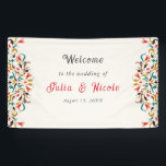 Modern Romantic Elegant Floral Wreath Wedding Banner<br><div class="desc">Beautiful Invitation to celebrate Special occasions and festivals comes with digital and E-invitation as per your request. We would love to replicate our designs to make multiple products like rsvp cards, labels envelopes, and more. Customization is available for ready to print on request at info@shamaurcreatif@gmail.com. Look Forward to hearing from...</div>