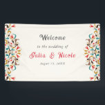 Modern Romantic Elegant Floral Wreath Wedding Banner<br><div class="desc">Beautiful Invitation to celebrate Special occasions and festivals comes with digital and E-invitation as per your request. We would love to replicate our designs to make multiple products like rsvp cards, labels envelopes, and more. Customization is available for ready to print on request at info@shamaurcreatif@gmail.com. Look Forward to hearing from...</div>