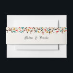 Modern Romantic Elegant Floral Wreath Wedding Invitation Belly Band<br><div class="desc">Beautiful Invitation to celebrate Special occasions and festivals comes with digital and E-invitation as per your request. We would love to replicate our designs to make multiple products like rsvp cards, labels envelopes, and more. Customization is available for ready to print on request at info@shamaurcreatif@gmail.com. Look Forward to hearing from...</div>