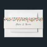 Modern Romantic Elegant Floral Wreath Wedding Invitation Belly Band<br><div class="desc">Beautiful Invitation to celebrate Special occasions and festivals comes with digital and E-invitation as per your request. We would love to replicate our designs to make multiple products like rsvp cards, labels envelopes, and more. Customization is available for ready to print on request at info@shamaurcreatif@gmail.com. Look Forward to hearing from...</div>