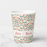 Modern Romantic Elegant Floral Wreath Wedding Paper Cups<br><div class="desc">Beautiful Invitation to celebrate Special occasions and festivals comes with digital and E-invitation as per your request. We would love to replicate our designs to make multiple products like rsvp cards, labels envelopes, and more. Customization is available for ready to print on request at info@shamaurcreatif@gmail.com. Look Forward to hearing from...</div>