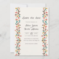Modern Romantic Elegant Floral Wreath Wedding