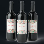 Modern Romantic Elegant Floral Wreath Wedding Wine Label<br><div class="desc">Beautiful Invitation to celebrate Special occasions and festivals comes with digital and E-invitation as per your request. We would love to replicate our designs to make multiple products like rsvp cards, labels envelopes, and more. Customization is available for ready to print on request at info@shamaurcreatif@gmail.com. Look Forward to hearing from...</div>