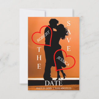 Modern Romantic Photo Save the Date Invitation