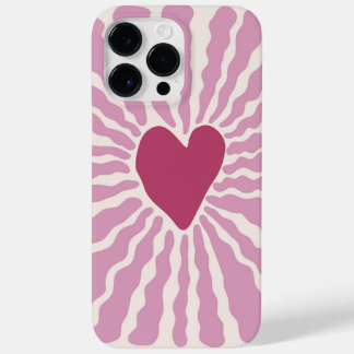 Modern Romantic Pink Hearts Pattern Case-Mate iPhone 14 Pro Max Case