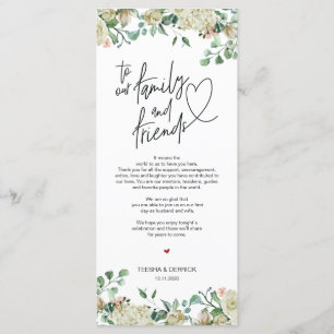 Modern romantic Place Setting Thank You Card