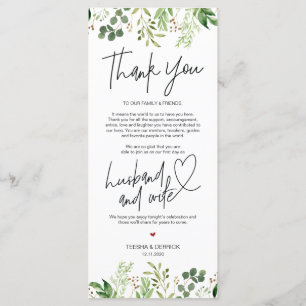 Modern romantic Place Setting Thank You Card