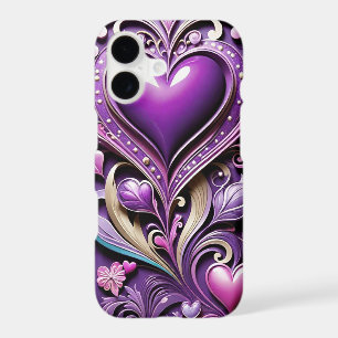 Modern romantic purple heart
