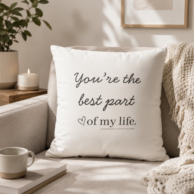 Modern Romantic Quote Throw Pillow (Creator Uploaded)