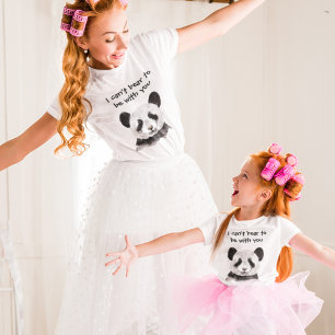 Modern Romantic Quote With Black And White Panda T-Shirt