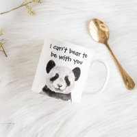 Modern Romantic Quote With Black And White Panda