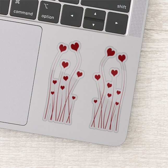 Modern Romantic Red Love Hearts (Detail)