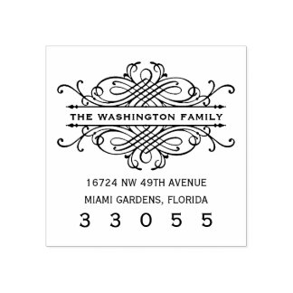 Modern Romantic Return Address Stamp for Envelopes
