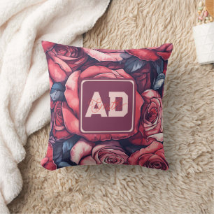Modern Romantic Rose Family Pillow