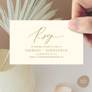 Modern Romantic RSVP Wedding Dinner Invitation