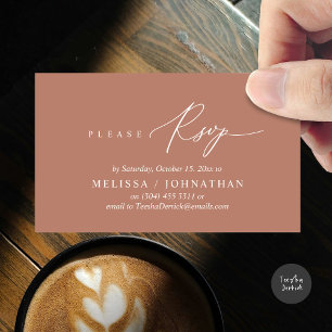 Modern Romantic RSVP Wedding Dinner Invitation