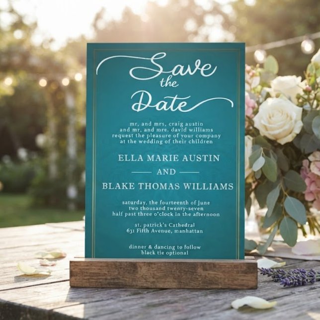 Modern Romantic Script Save the Date Invitation (Creator Uploaded)