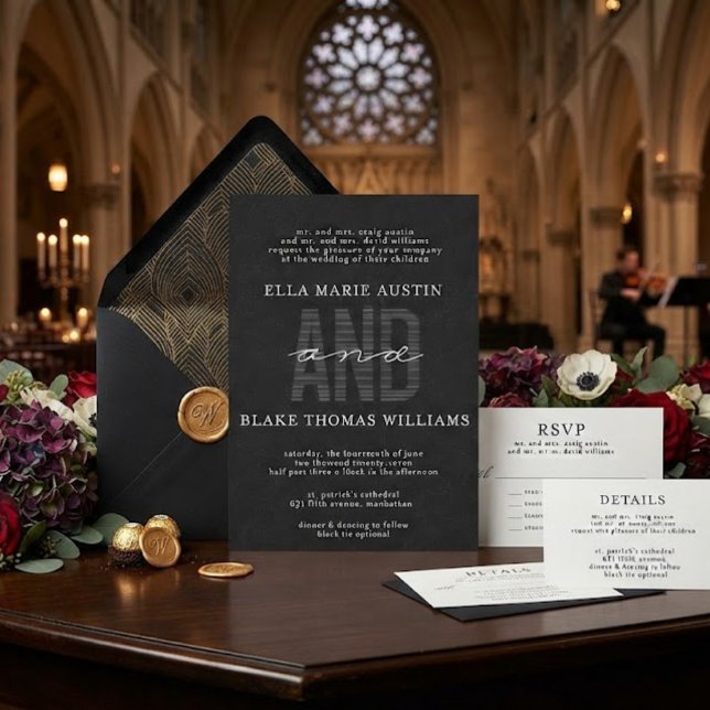Modern Romantic Script Wedding Invitation (Creator Uploaded)