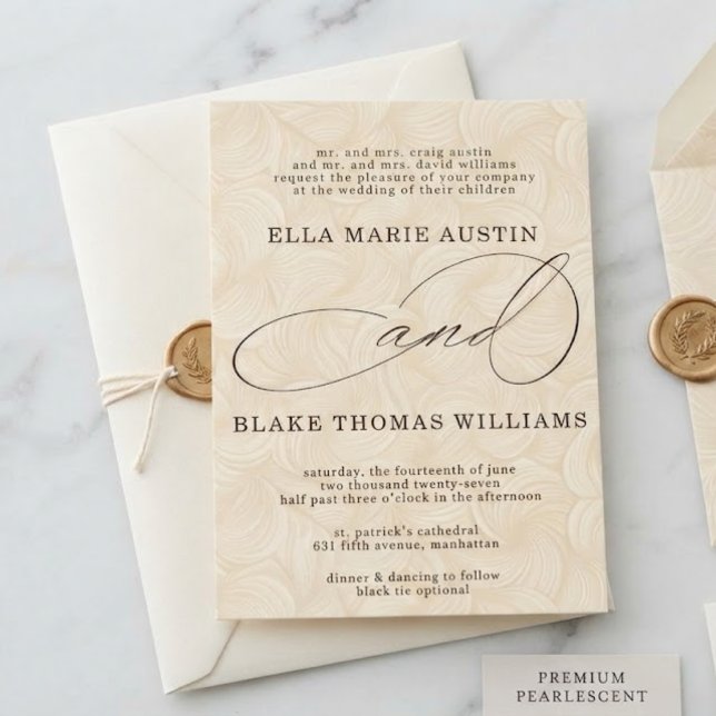 Modern Romantic Script Wedding Invitation (Creator Uploaded)