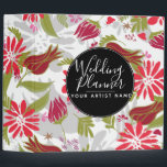 Modern Romantic Tulip Rose Florals Wedding Planner Binder<br><div class="desc">Hand Drawn Romantic Tulip,  Roses,  Mini Floral Mix Pattern</div>