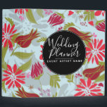 Modern Romantic Tulip Rose Florals Wedding Planner Binder<br><div class="desc">Hand Drawn Romantic Tulip,  Roses,  Mini Floral Mix Pattern</div>