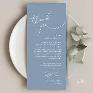 Modern Romantic Wedding Reception Thank You Card