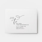 Modern Romantic Wedding RSVP Card Return