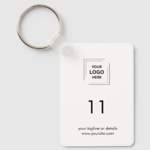 Modern Room Number Hospitality Logo Design Keychain