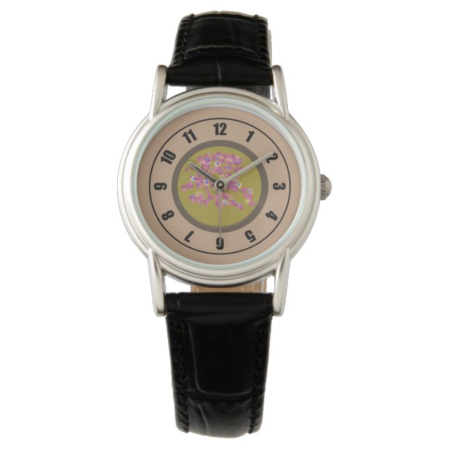 Modern Rose Blossoms  Watch (Front)