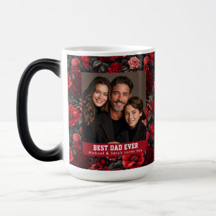 Modern Rose Flower New Dad Birthday Stanley Coffee Magic Mug