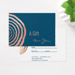 Modern Rose Gold Abstract Pattern  Gift Card