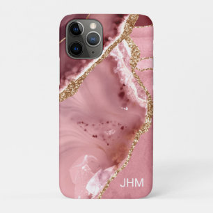 Modern Rose Gold Agate iPhone 11 Pro Case