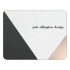 Modern Rose Gold and Black Geometric Business Card