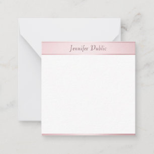 Modern Rose Gold Calligraphed Script Elegant Card