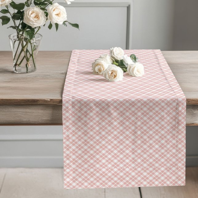 Modern Rose Gold Check Runner for Home Style (Modern Rose Gold Check Runner for Home Style)