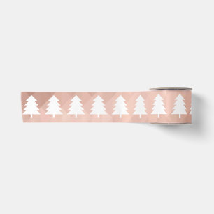 Modern rose gold christmas tree holidays luxury satin ribbon