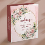 Modern Rose Gold Floral Wedding Memory Album Binder<br><div class="desc">✅ For matching items search 216R in my collections ✅ Preserve your most treasured moments in this elegant wedding memory album and ring binder featuring rose gold accents, dusty pink and blush pink florals, and soft eucalyptus greenery. Designed with a romantic boho touch, it beautifully organizes photos, vows, and keepsakes...</div>