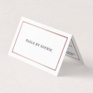 Modern Rose Gold Foil Calendar Appointment Card