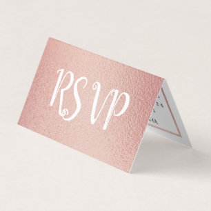 Modern Rose Gold Foil Calendar RSVP Card