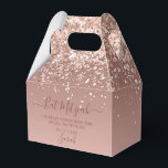 Modern Rose Gold Glitter Bat Mitzvah Favor Box<br><div class="desc">This fantastic rose gold glitter Bat Mitzvah thank you favour box would be perfect for your event. It would be great for a candy station, on a thank you gift table, or at each place setting with a favour. Be sure you order enough for all your guests. It is part...</div>