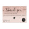 Modern rose gold glitter blush order thank you