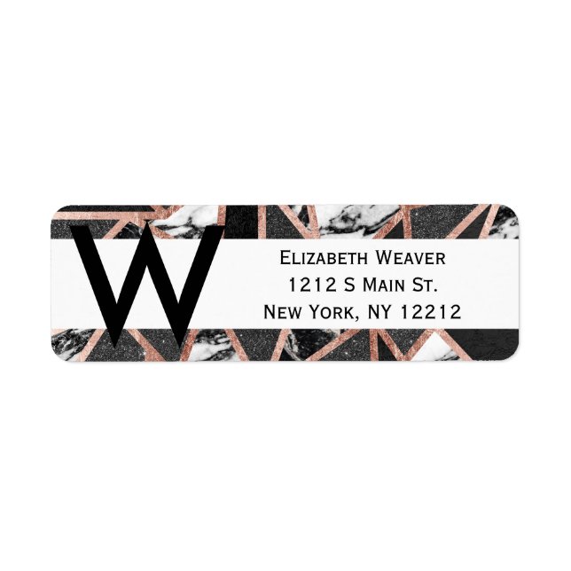 Modern Rose Gold Glitter Marble Geometric Triangle (Front)