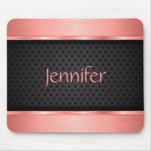 Modern Rose Gold Metalic Mouse Pad