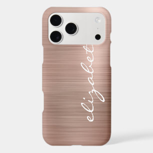 Modern Rose Gold Metallic Personalized Script